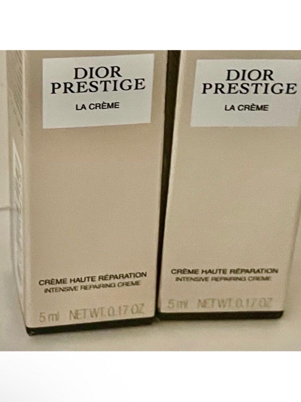 Dior Embroidered Cosmetic Bag with 2 Prestige La Crème Travel Size 5ml - Picture 7 of 7